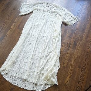 Maternity Lace Maxi Dress